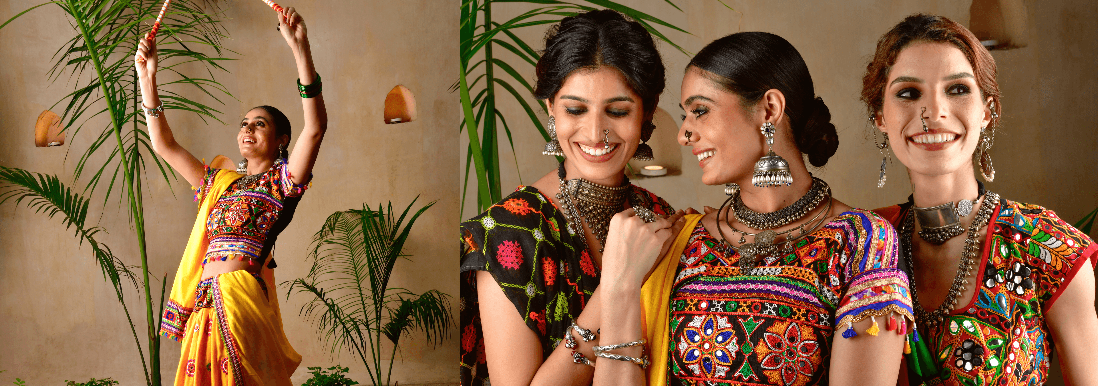RangrezVa collection detail with maroon festive styling