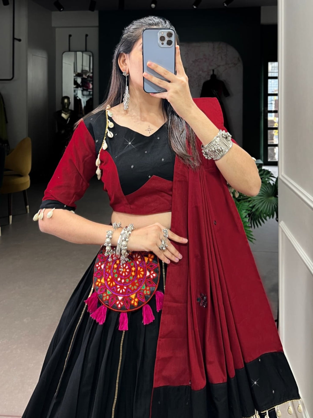 Mirror Work Chaniya Choli Set