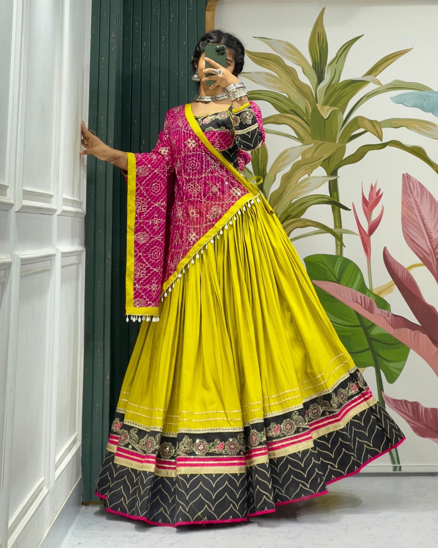 Mirror Work Chaniya Choli Set